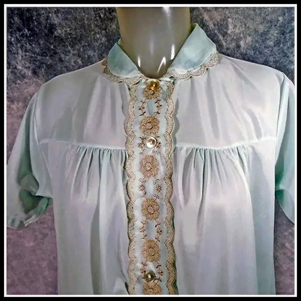 Vintage Sheer Satiny Nylon Pajamas from Philmaid, Mint Condition VFG Mid Century - Picture 6 of 13